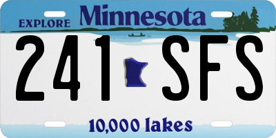 MN license plate 241SFS