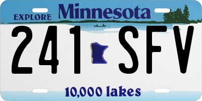 MN license plate 241SFV
