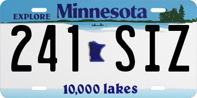 MN license plate 241SIZ
