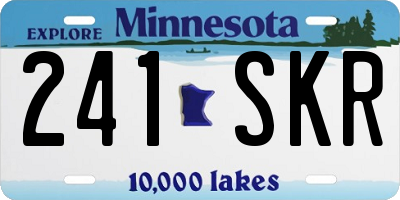MN license plate 241SKR