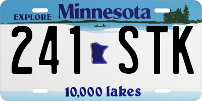 MN license plate 241STK