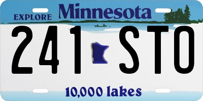 MN license plate 241STO