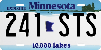 MN license plate 241STS