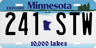 MN license plate 241STW