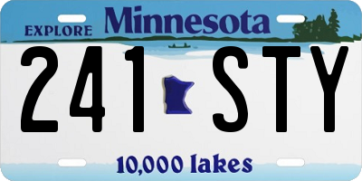 MN license plate 241STY