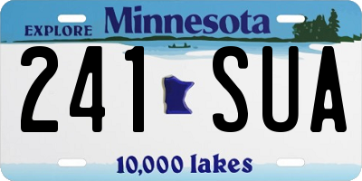 MN license plate 241SUA