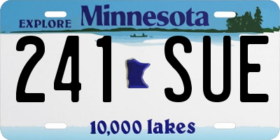 MN license plate 241SUE