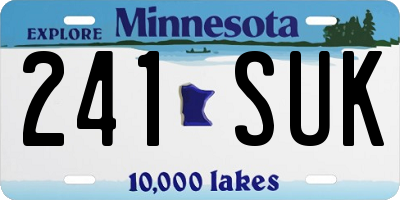 MN license plate 241SUK