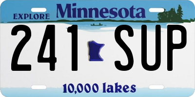 MN license plate 241SUP