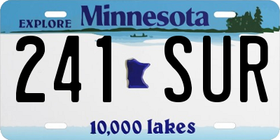 MN license plate 241SUR