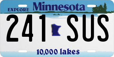 MN license plate 241SUS
