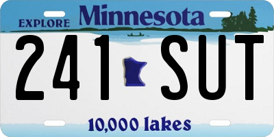 MN license plate 241SUT