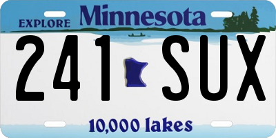 MN license plate 241SUX