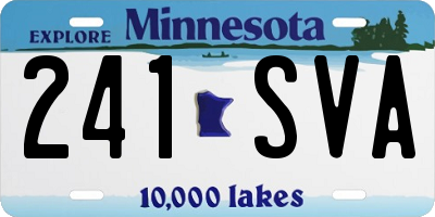 MN license plate 241SVA