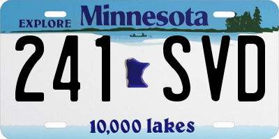 MN license plate 241SVD