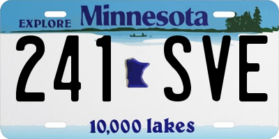 MN license plate 241SVE