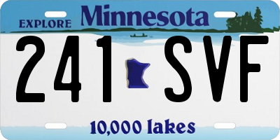 MN license plate 241SVF