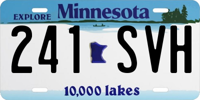 MN license plate 241SVH