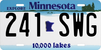 MN license plate 241SWG