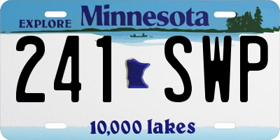 MN license plate 241SWP