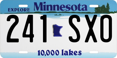 MN license plate 241SXO