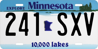 MN license plate 241SXV