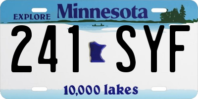 MN license plate 241SYF