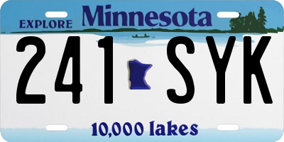 MN license plate 241SYK