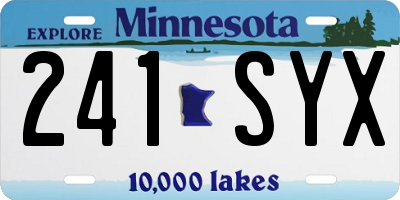 MN license plate 241SYX