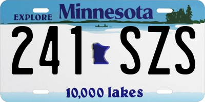 MN license plate 241SZS