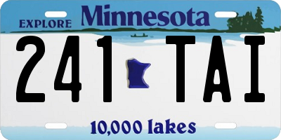 MN license plate 241TAI