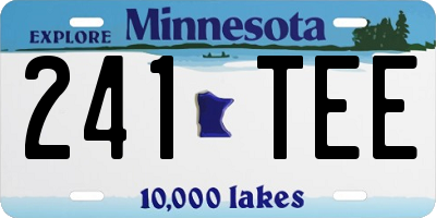 MN license plate 241TEE