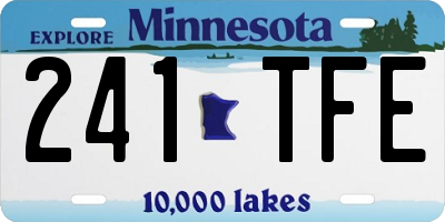 MN license plate 241TFE