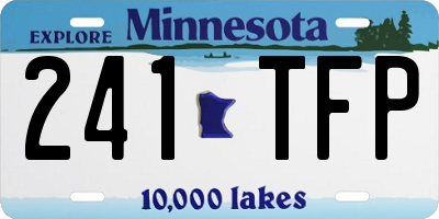 MN license plate 241TFP