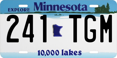 MN license plate 241TGM