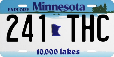 MN license plate 241THC