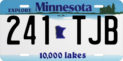 MN license plate 241TJB