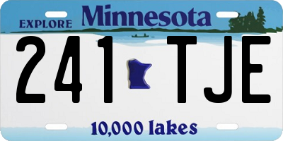 MN license plate 241TJE
