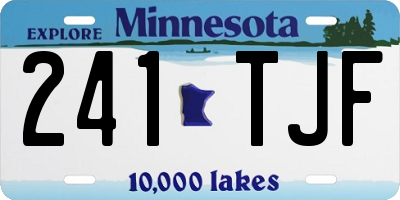 MN license plate 241TJF
