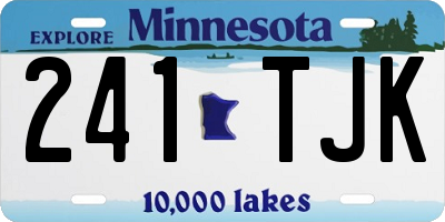 MN license plate 241TJK