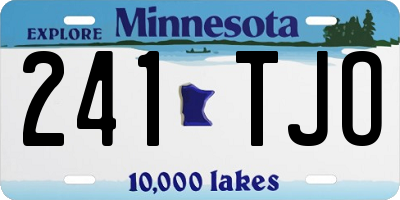MN license plate 241TJO