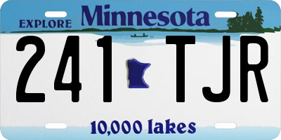 MN license plate 241TJR