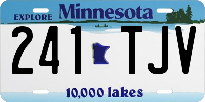 MN license plate 241TJV