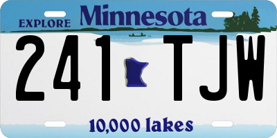 MN license plate 241TJW
