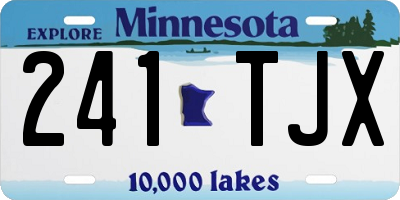 MN license plate 241TJX