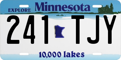 MN license plate 241TJY