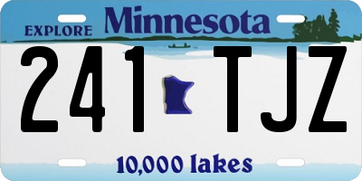 MN license plate 241TJZ