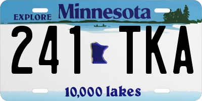 MN license plate 241TKA