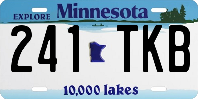 MN license plate 241TKB
