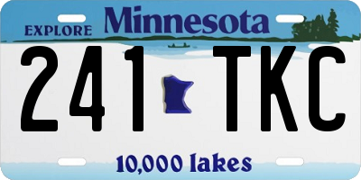 MN license plate 241TKC